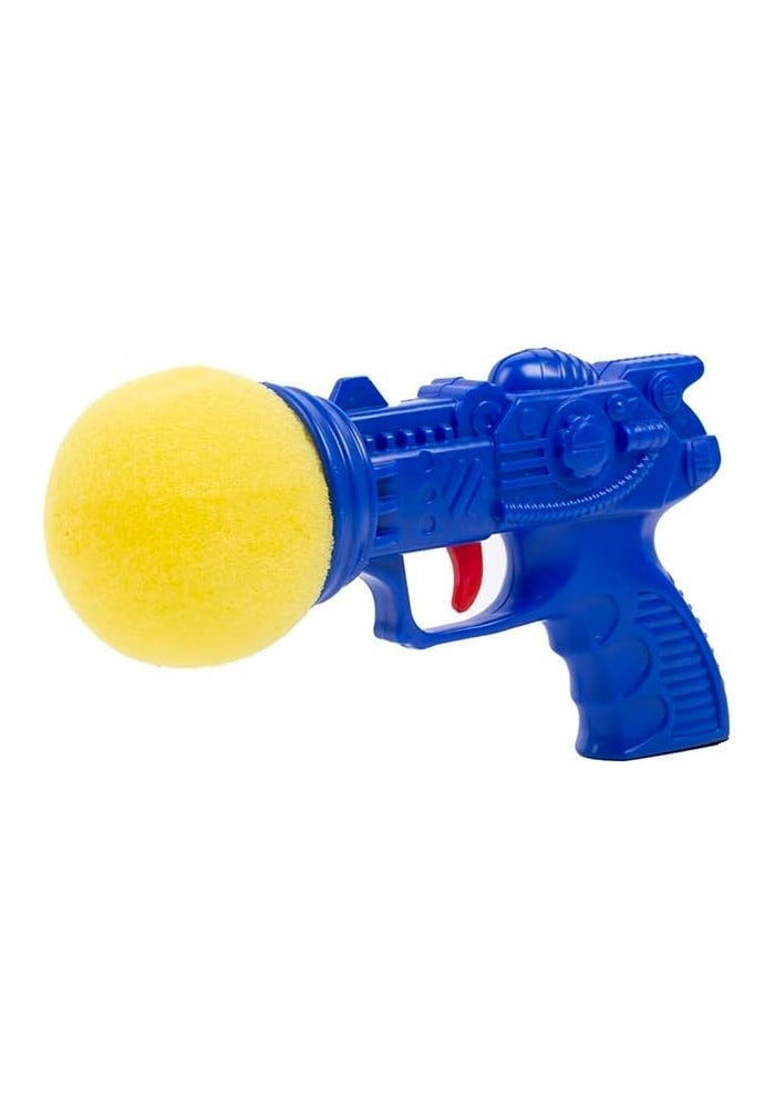 Daiso Sponge Gun – Blue Foam Ball Shooter Toy for Kids - Image 1